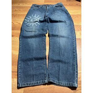 Vintage Y2K Edward Ark Collection Embroidered Baggy Jeans